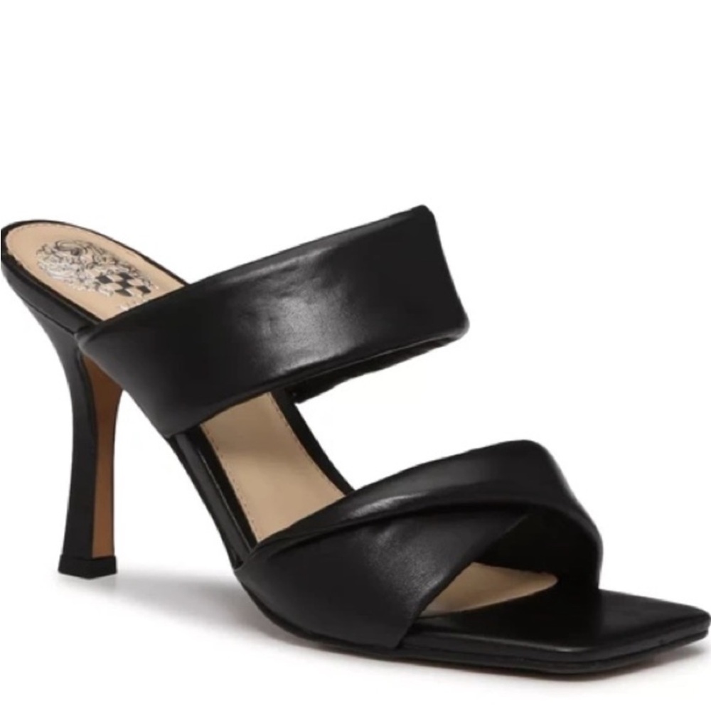 Vince Camuto Brisette Black Leather Sandals